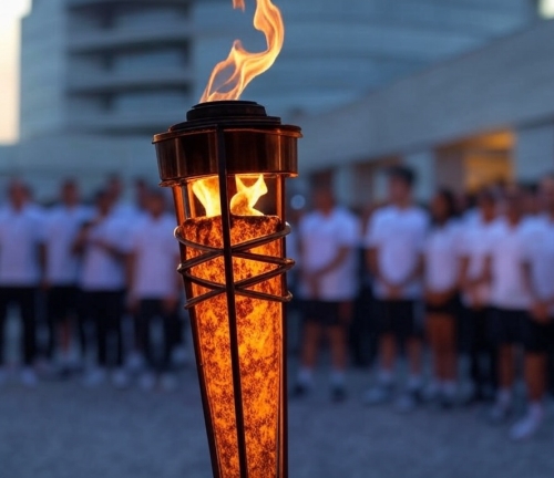 Accensione torcia special Olympics a Palazzo Lomba...